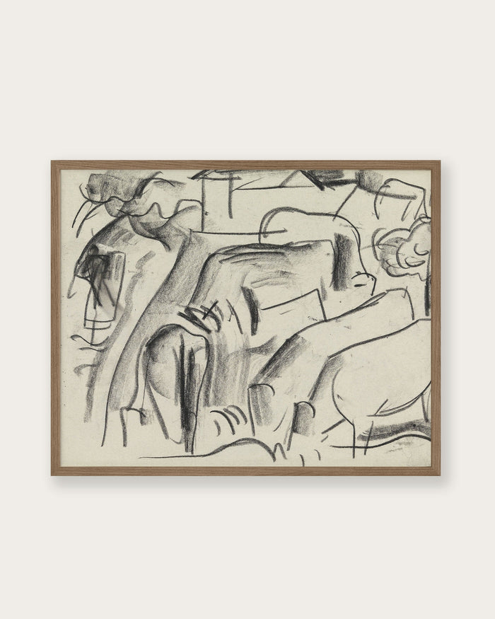"Studieblad met paarden" Art Print - Lone Fox