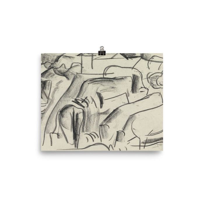"Studieblad met paarden" Art Print - Lone Fox