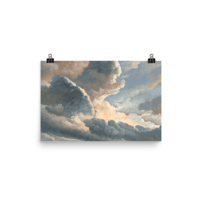 "Study of Clouds with a Sunset near Rome" Art Print - Lone Fox