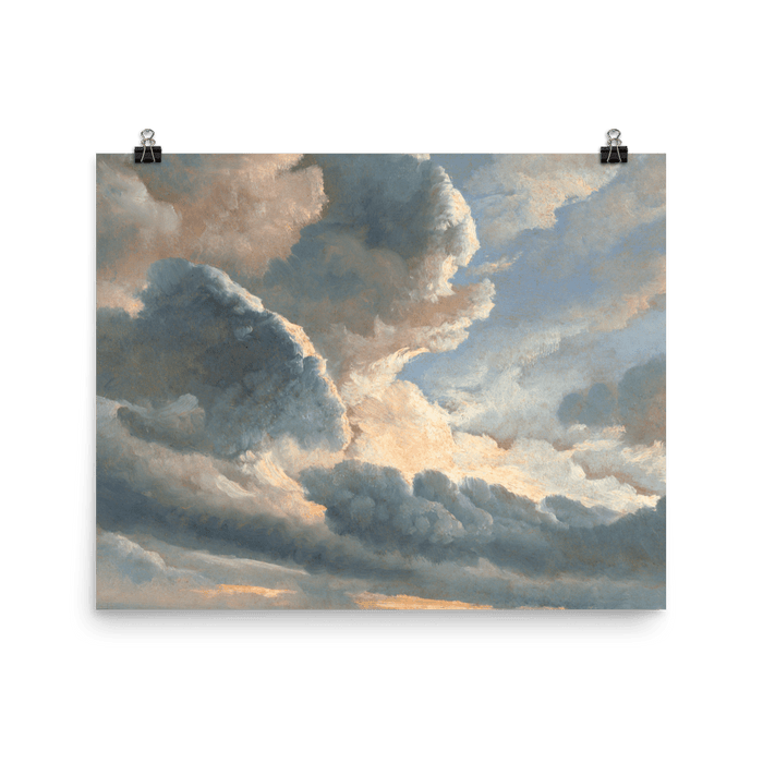"Study of Clouds with a Sunset near Rome" Art Print - Lone Fox
