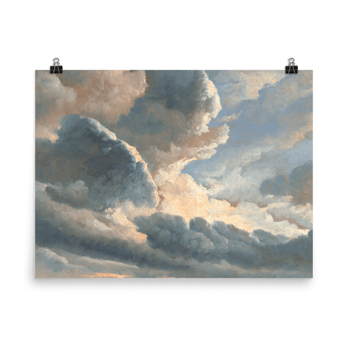 "Study of Clouds with a Sunset near Rome" Art Print - Lone Fox