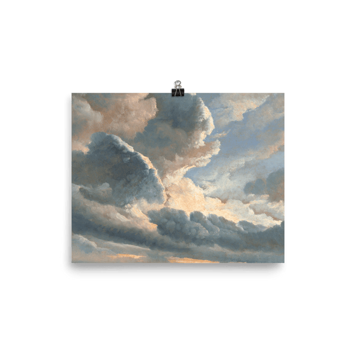 "Study of Clouds with a Sunset near Rome" Art Print - Lone Fox