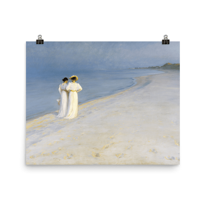 "Summer evening on the beach" Art Print - Lone Fox