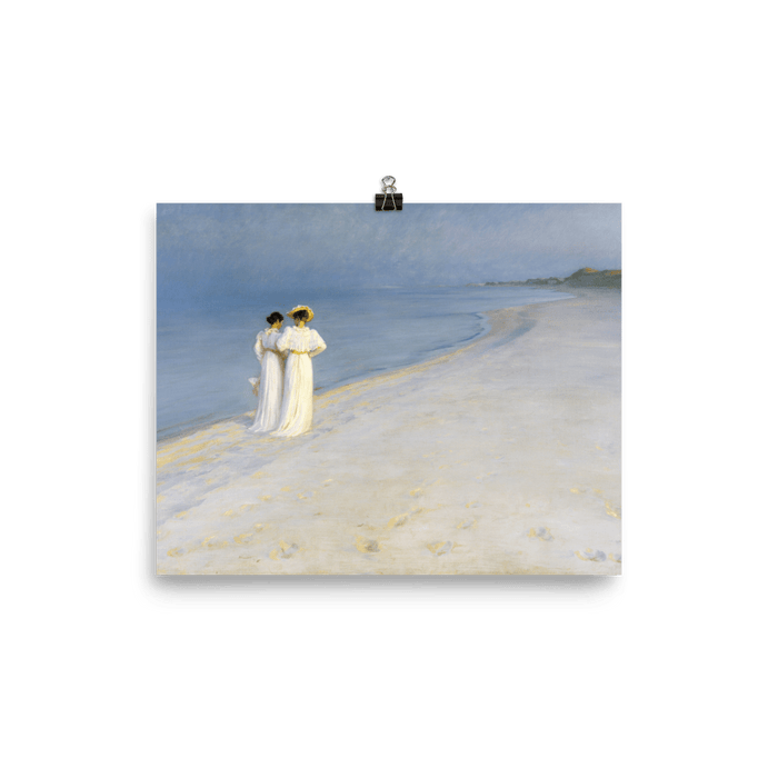 "Summer evening on the beach" Art Print - Lone Fox