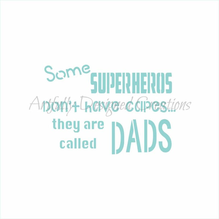 Superhero Dad Stencil