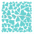 Swirly Heart Stencil Background