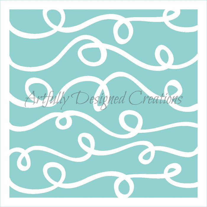 Swirly Lines Stencil