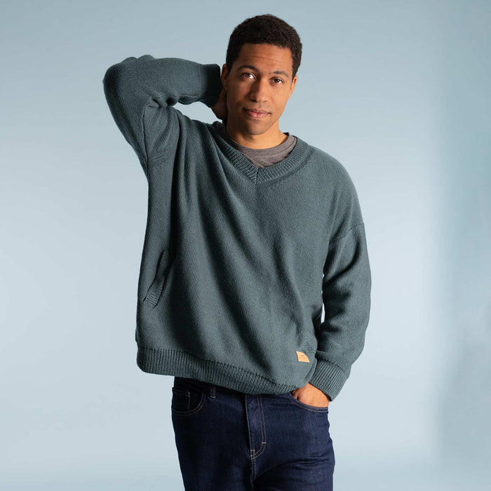 Organic merino wool sweater plastic-free