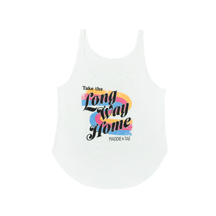 Take the Long Way Home White Tank Front Image
