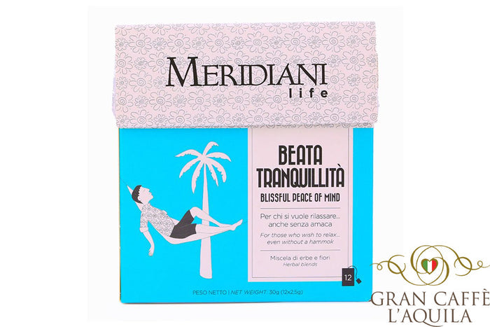 TEA BEATA TRANQUILLITA (BLISSFUL PEACE OF MIND) - MERIDIANI LIFE (30g- 12 TEA FILTERS)