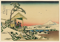 Teahouse at Koishikawa the morning after a snowfall