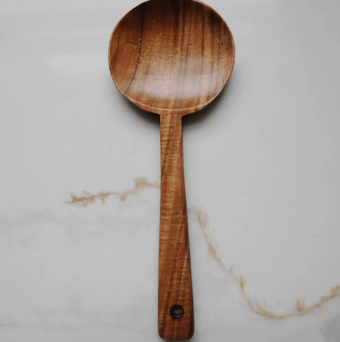 Teak Wood Long Handle Spoon - Lone Fox