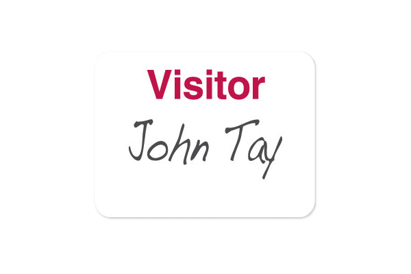 TEMPbadge 05826 Visitor Badge, Non-Expiring, Large Adhesive, Handwritten