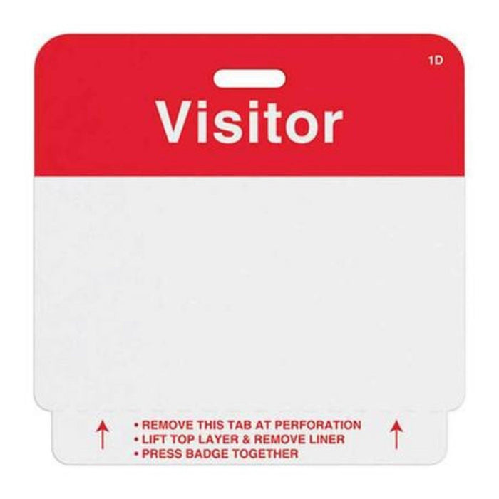 TEMPbadge T2014 ONEstep Self-Expiring Visitor Badge, Clip-On