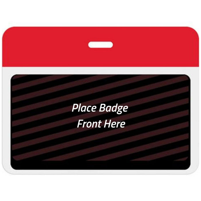 TEMPbadge T5903AL Red Bar Self-Expiring Badge Back, Large Clip-On, view 4