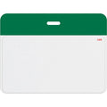 TEMPbadge T5905AL large clip-on self-expiring badge back with a printed green header bar