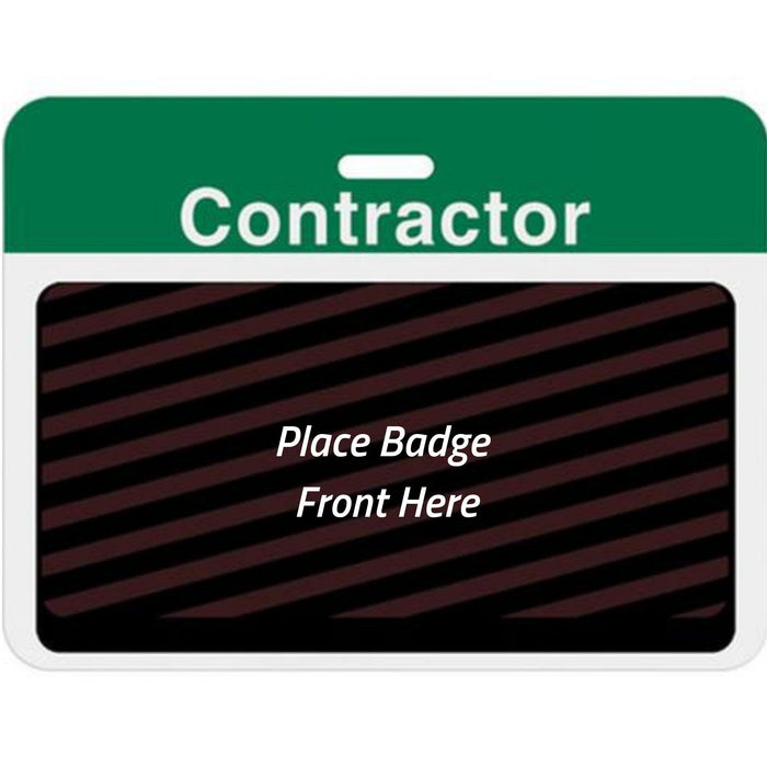 TEMPbadge T5915AL Contractor Self-Expiring Badge Back, Large Clip-On, view 4