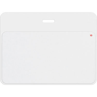TEMPbadge T6027AL large clip-on self-expiring badge back with a plain white header bar