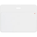 TEMPbadge T6027AL large clip-on self-expiring badge back with a plain white header bar
