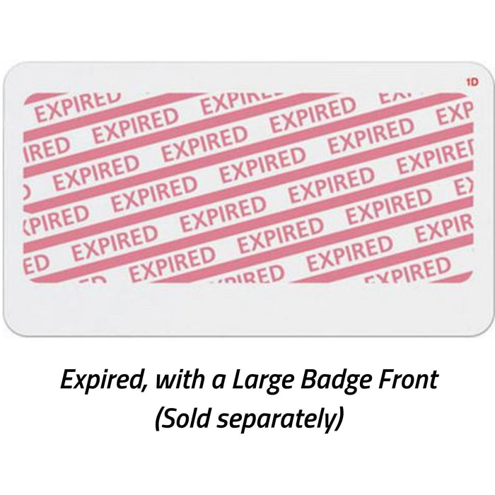 TEMPbadge T6031AL Self-Expiring Badge Back, Large Adhesive, EXPIRED Print, expired state