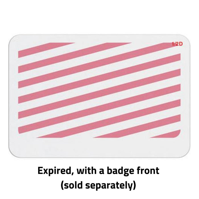 TEMPbadge T6032A Self-Expiring Badge Back, Adhesive, expired state