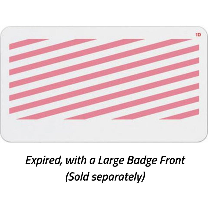 TEMPbadge T6032AL Self-Expiring Badge Back, Large Adhesive, expired state