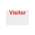 Handwritten 1-day expiring badge front preprinted Visitor in red with a 1D mark in the corner, part T6103