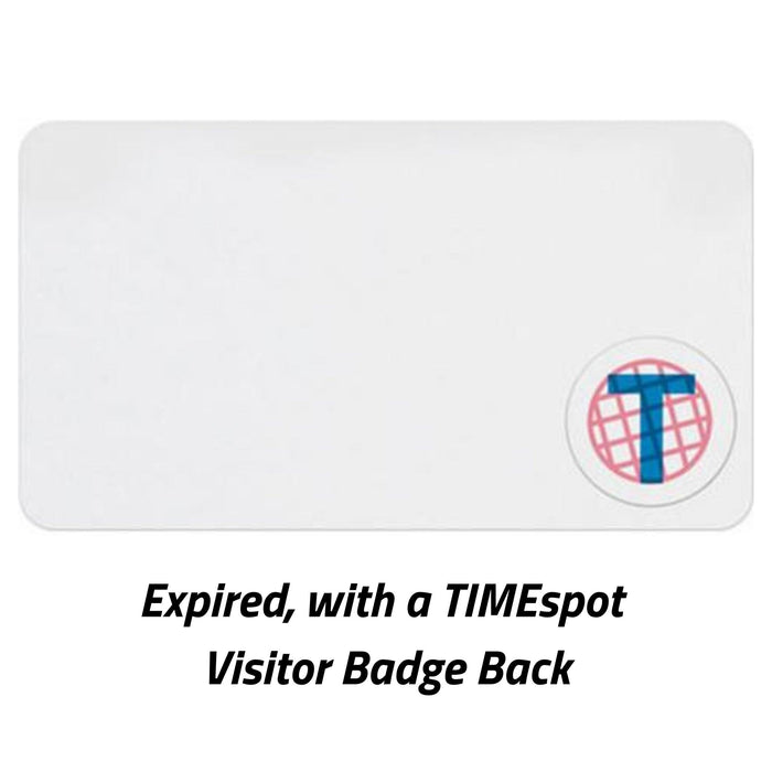 TEMPbadge T6134 TIMEspot Expiring Indicator, 1-Day, Blue T, expired state