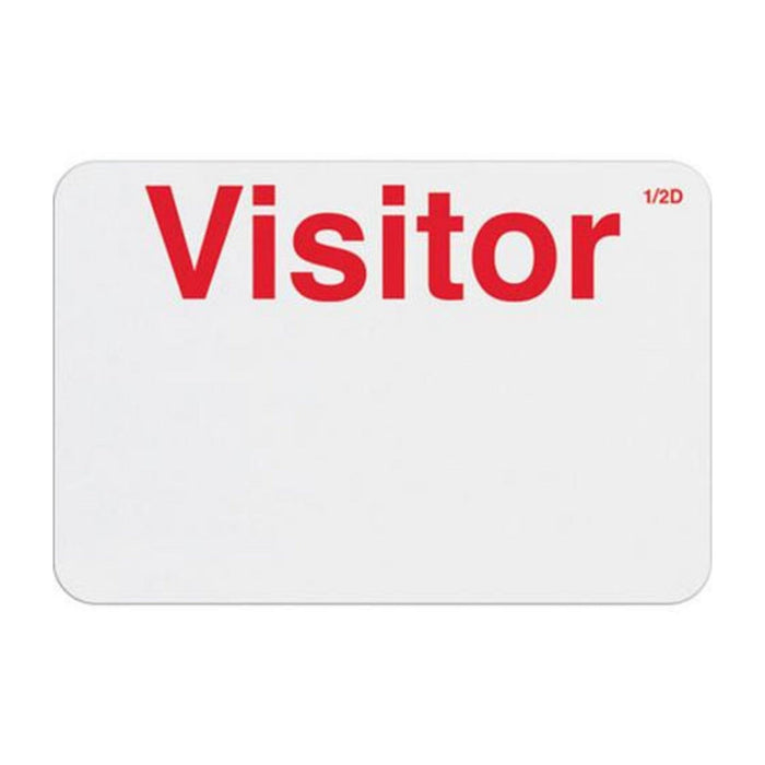 TEMPbadge T6403 Handwritten Expiring Badge Front, Half-Day, Visitor