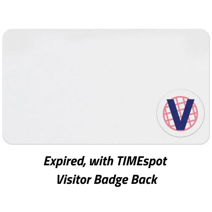 TEMPbadge T6429 TIMEspot Expiring Indicator, Half-Day, Blue V, expired state
