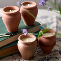 Terracotta Beeswax Candles (4) - Floral - Lone Fox