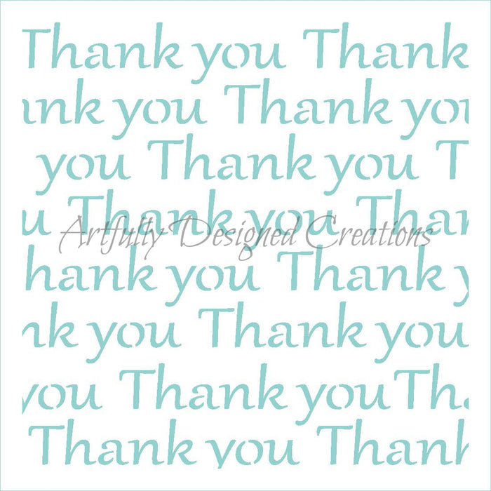 Thank You Stencil
