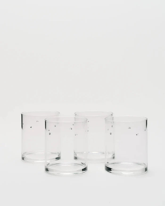 Torino Rocks Glass w/ Swarovski Crystals (Set of 4) - Lone Fox
