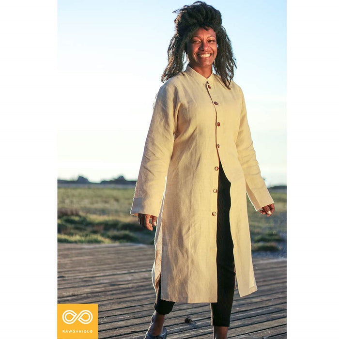 TOULOUSE Organic French Linen Tunic (Long-sleeved) (Unisex) (Closeout - Final Sale)