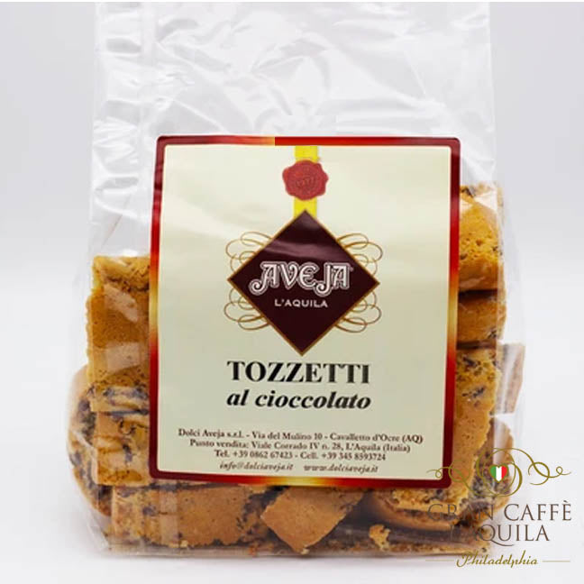 TOZZETTI AL CIOCCOLATO : BISCOTTI WITH MILK CHOCOLATE - DOLCE AVEJA