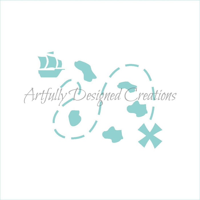 Treasure Map Stencil