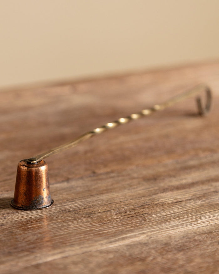 Twisted Brass & Copper Candle Snuffer, 1960's - Lone Fox