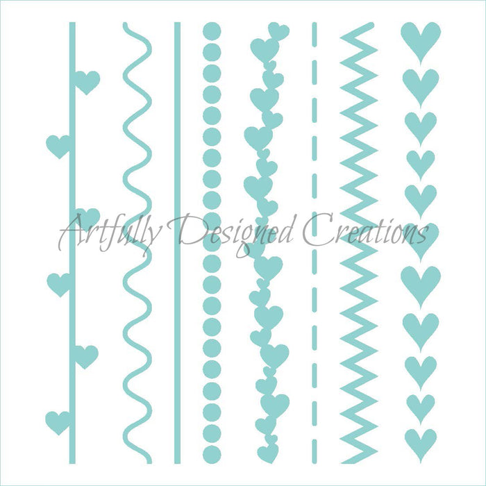 Valentine’s Stripes Stencil