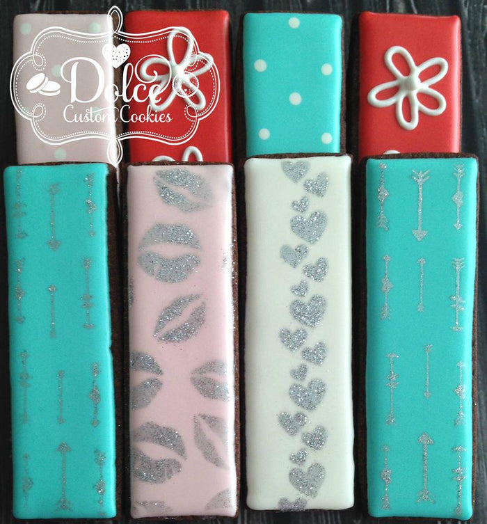 Valentine's Stripes Stencil