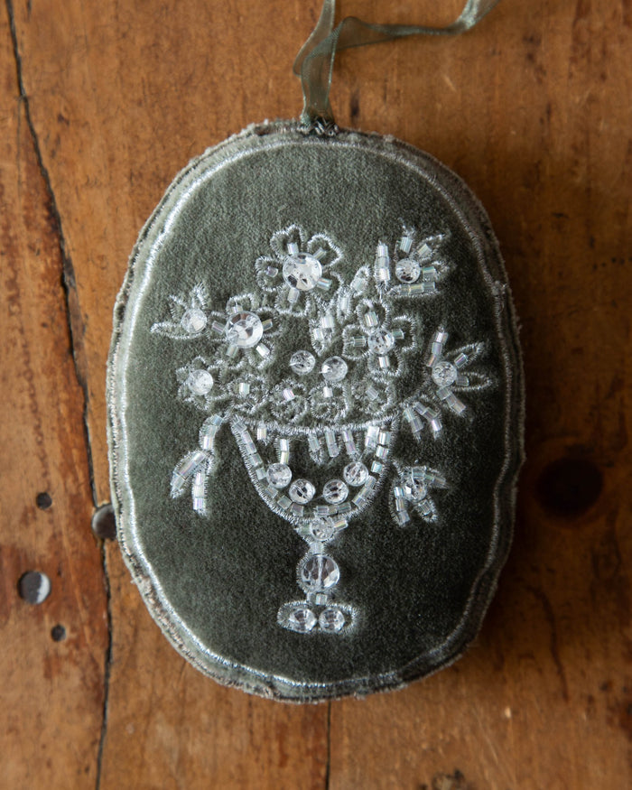 Velvet Floral Cameo Ornaments - Lone Fox