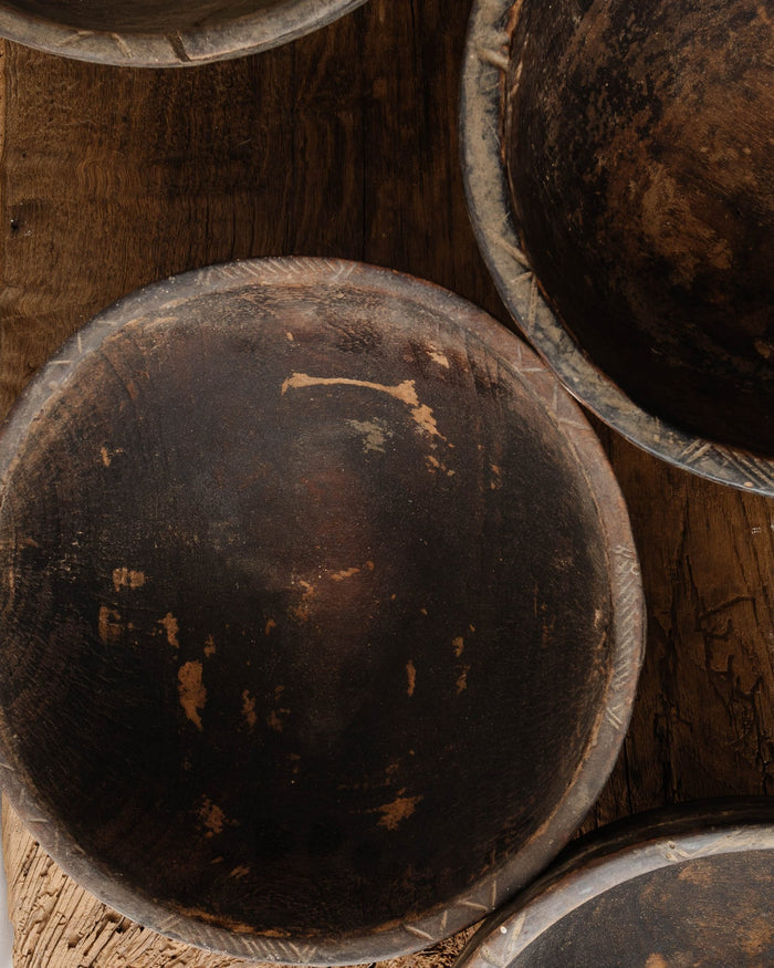Vintage African Wood Milk Bowl - Lone Fox