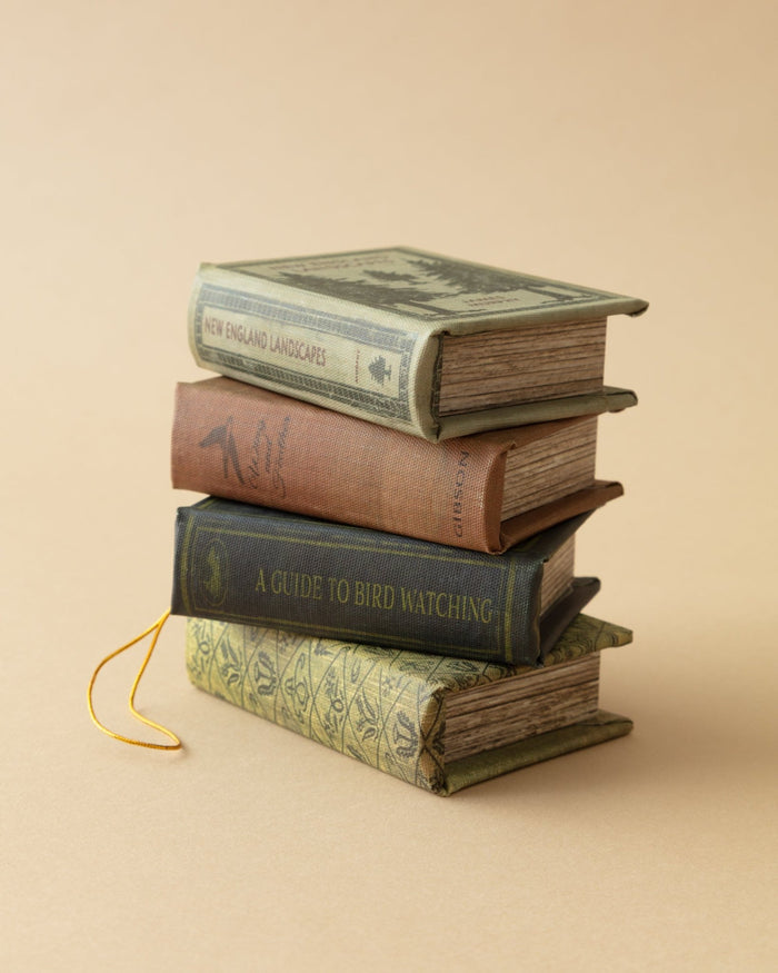 Vintage Fabric Book Ornament - Lone Fox