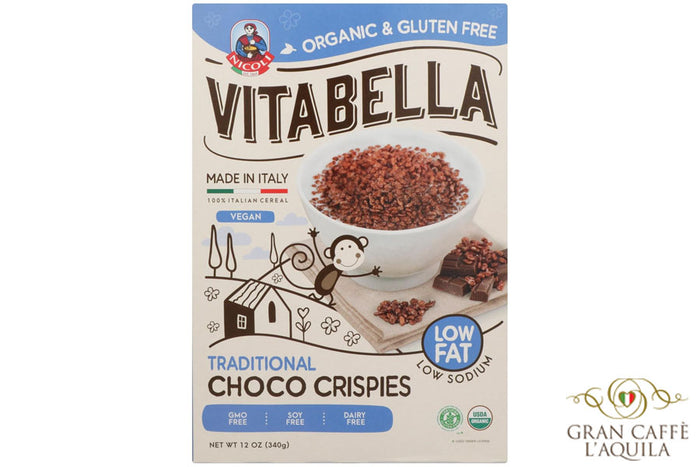 VITABELLA CHOCO CRISPIES CEREAL (12 oz/340g)  ORGANIC & GLUTEN FREE