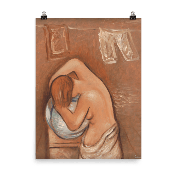 "Washing Hair" Art Print - Lone Fox