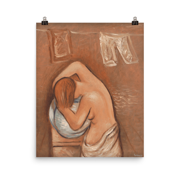 "Washing Hair" Art Print - Lone Fox