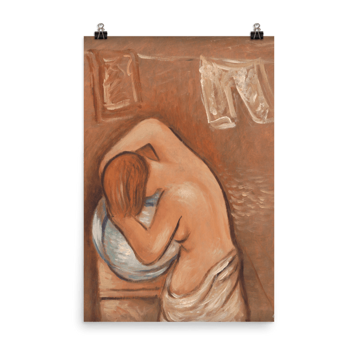"Washing Hair" Art Print - Lone Fox