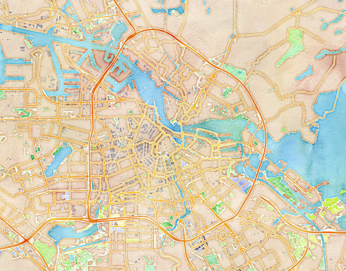 Watercolor Amsterdam