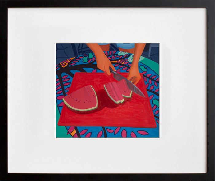 Watermelon! by Helena Wurzel in black frame