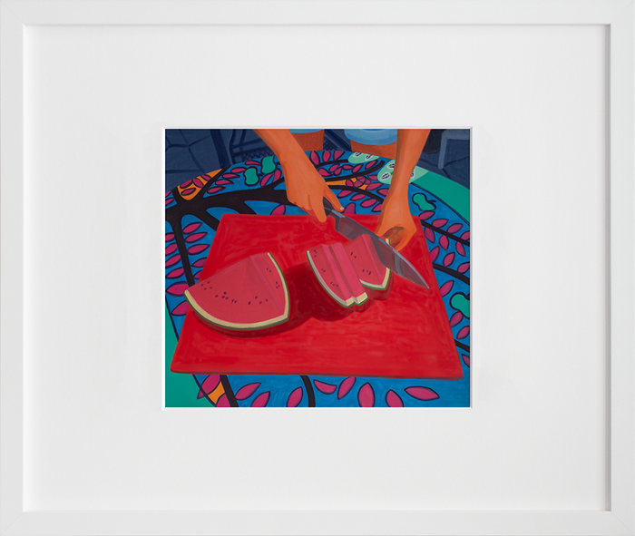 Watermelon! by Helena Wurzel in white frame