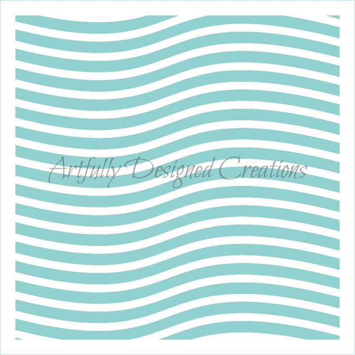 Wave Lines Stencil